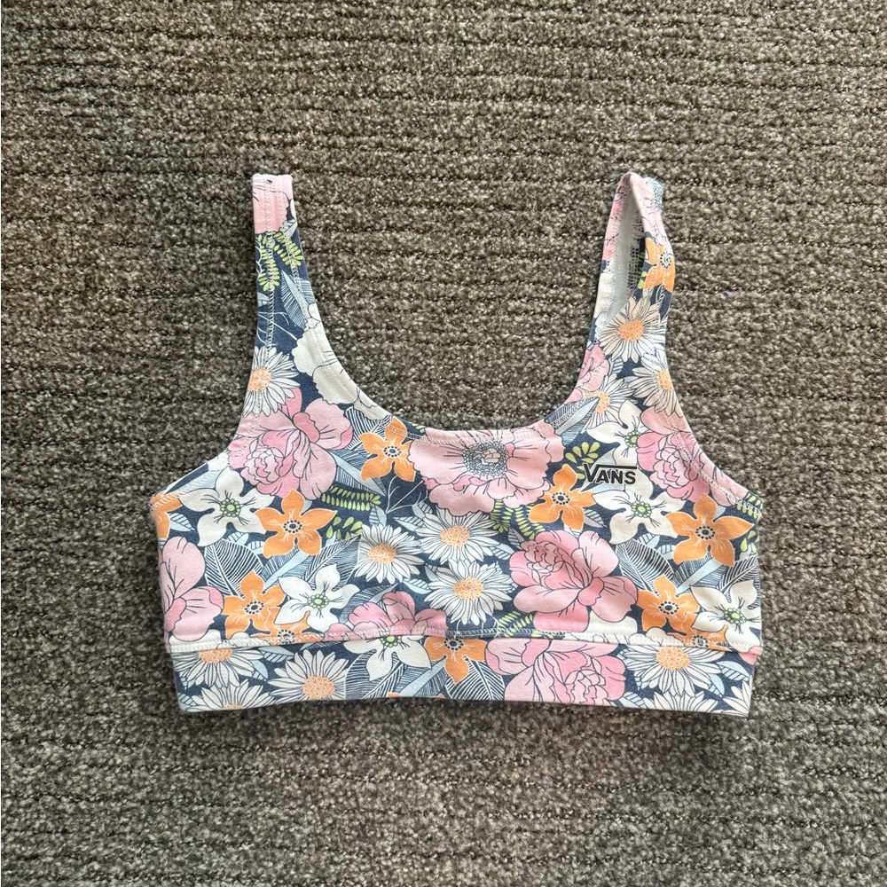 Vans floral sport bra